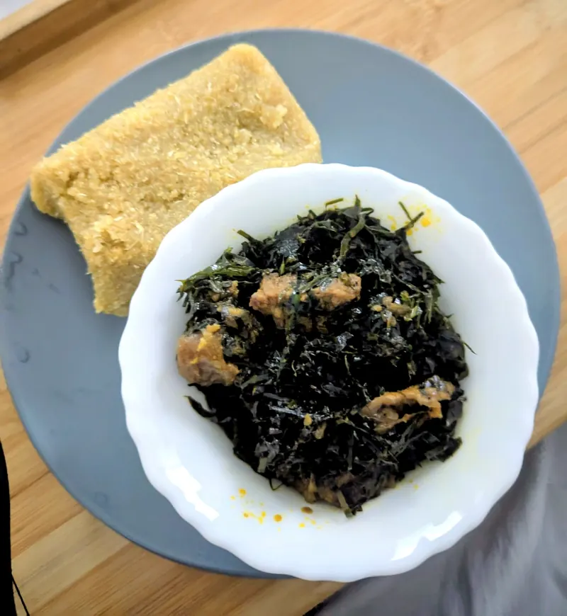 Eru, the traditional dish of the Manyu people, Southwest Region