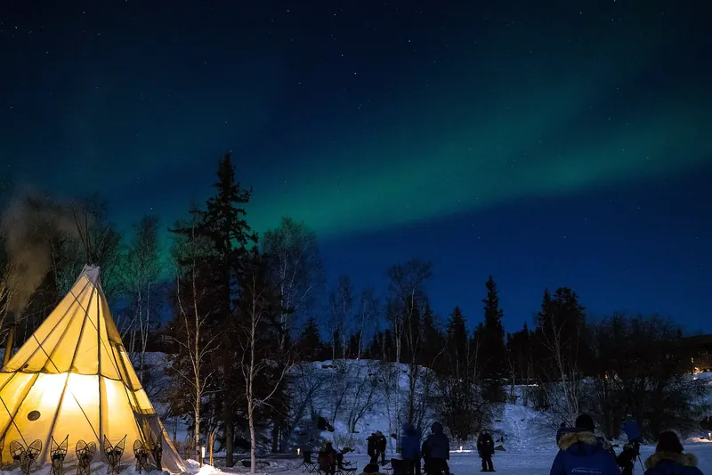 The aurora borealis over Yellowknife