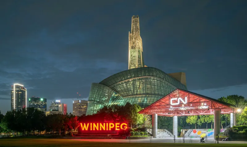 The Canadian Museum for Human Rights at night, Winnipeg