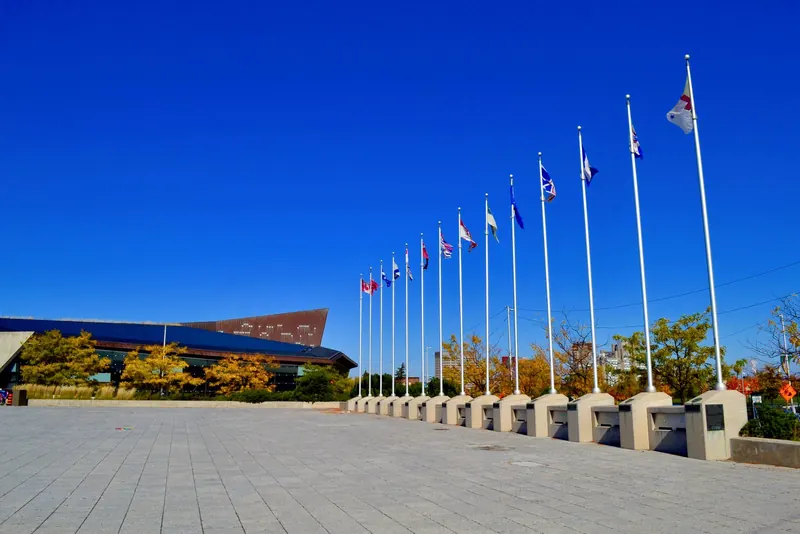 The plaza of the Canadian War Museum, Ottawa