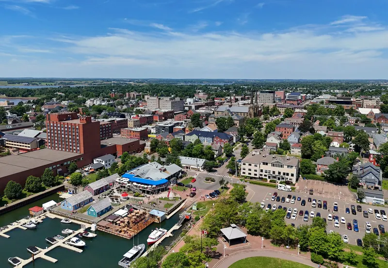 Charlottetown, Prince Edward Island, from the air