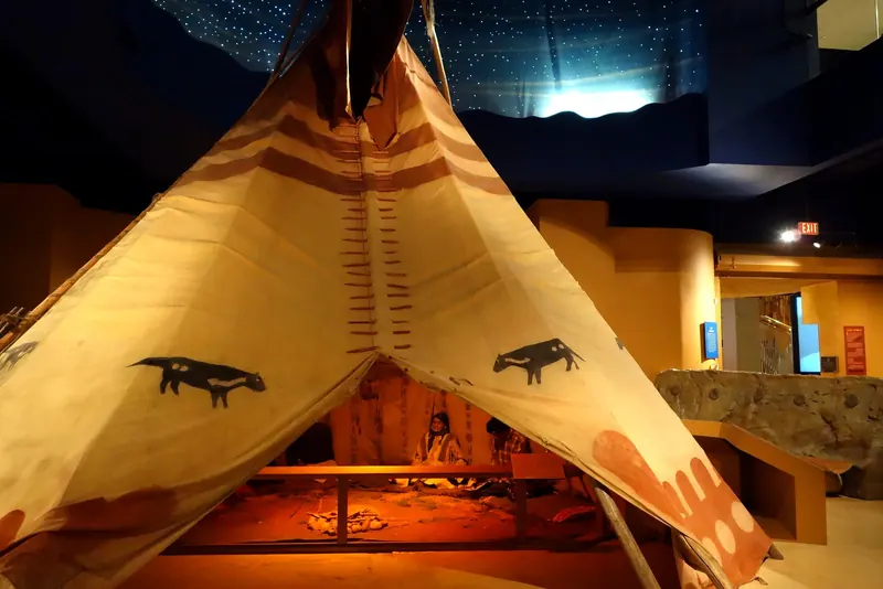 A tipi exhibit at the Glenbow Museum, Calgary