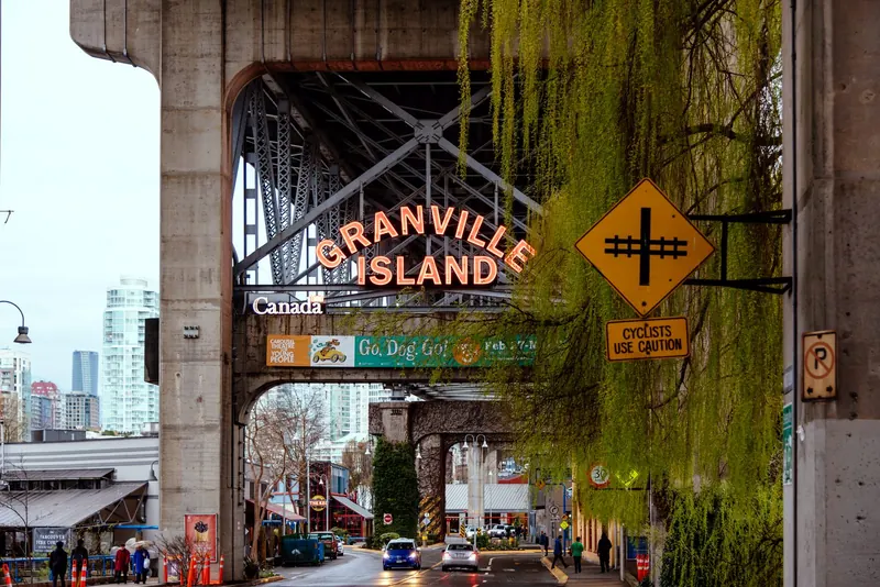 The entrance to Granville Island, Vancouver