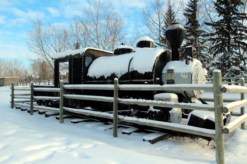 A steam train at Heritage Park, Calgary
