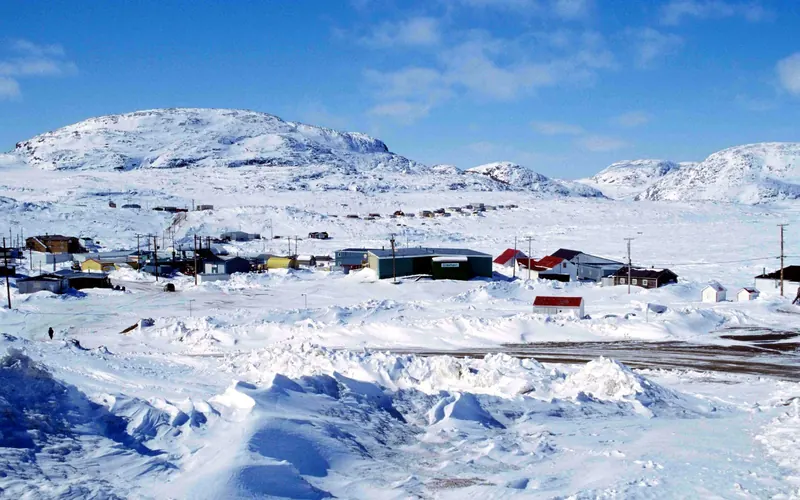 Cape Dorset with Kinngait in the background