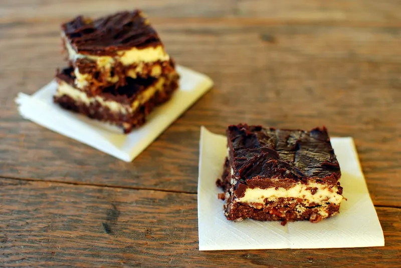 Nanaimo bars, stacked