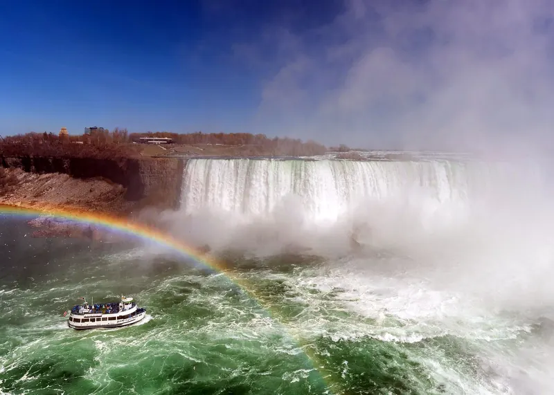 The Maid of the Mist approaching the Horseshoe Falls, Niagara Falls