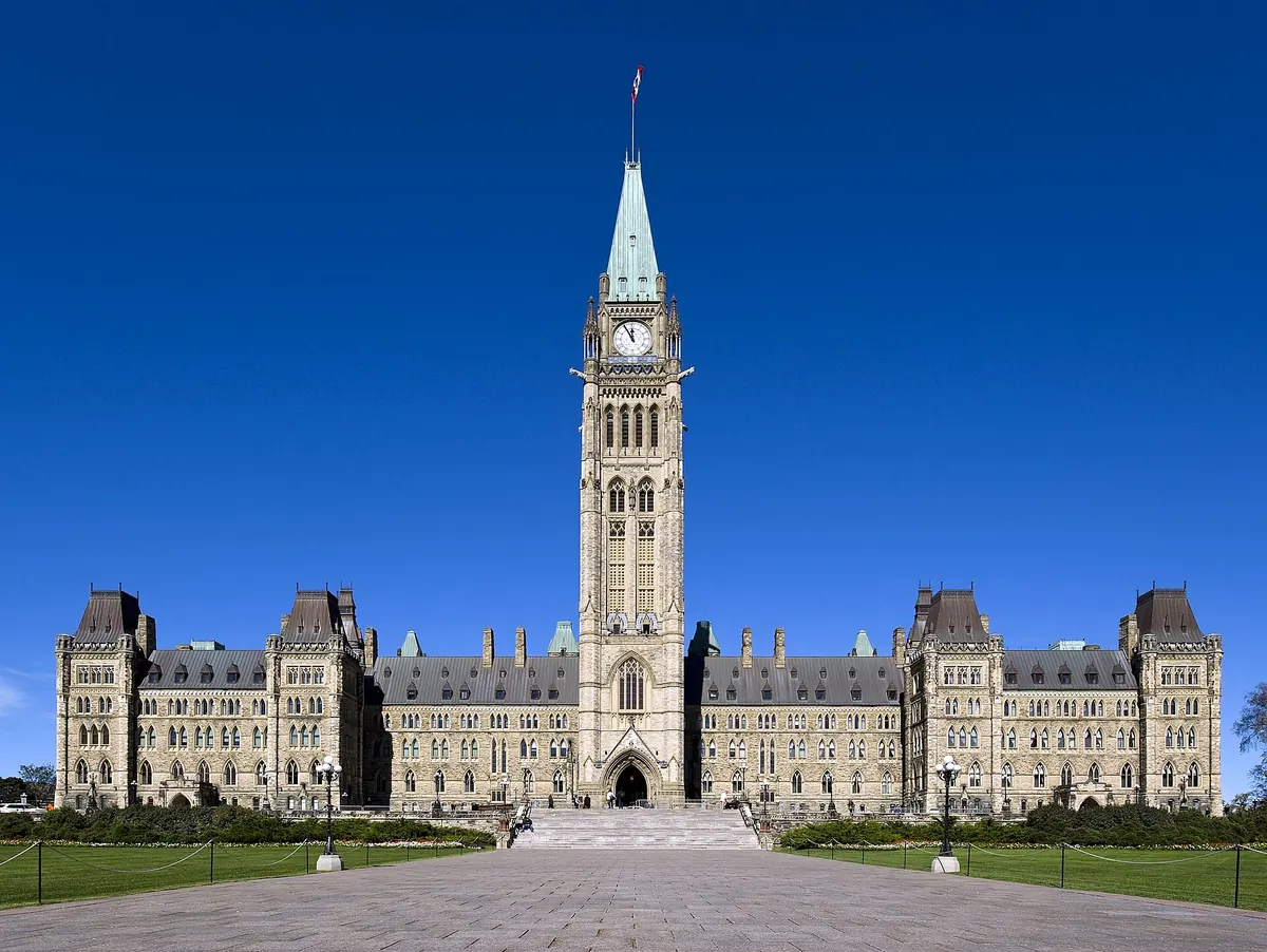 The Centre Block and Peace Tower on Parliament Hill, Ottawa