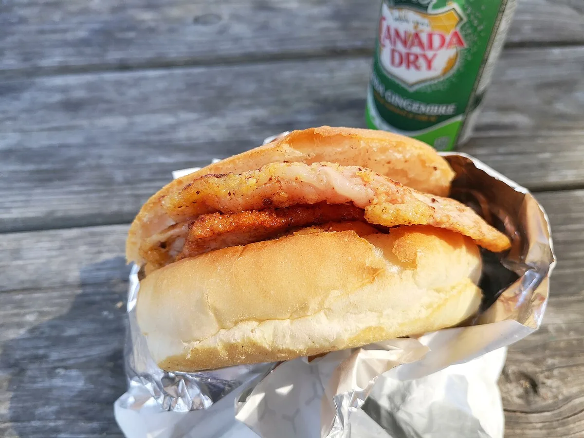 A peameal bacon sandwich from Carousel Bakery in St. Lawrence Market, Toronto