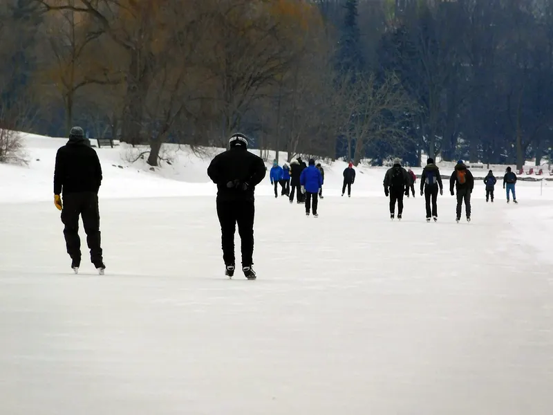 Skaters on the Rideau Canal skateway, Ottawa