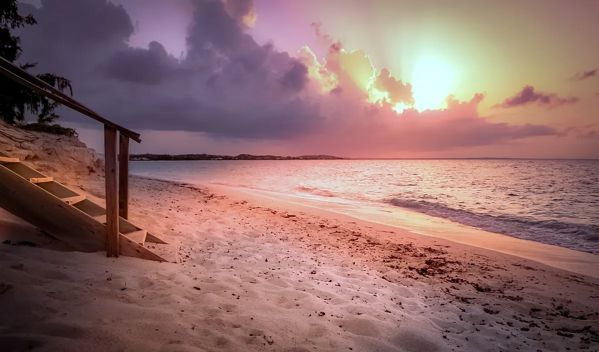 Sunset over Grace Bay, Providenciales, Turks and Caicos