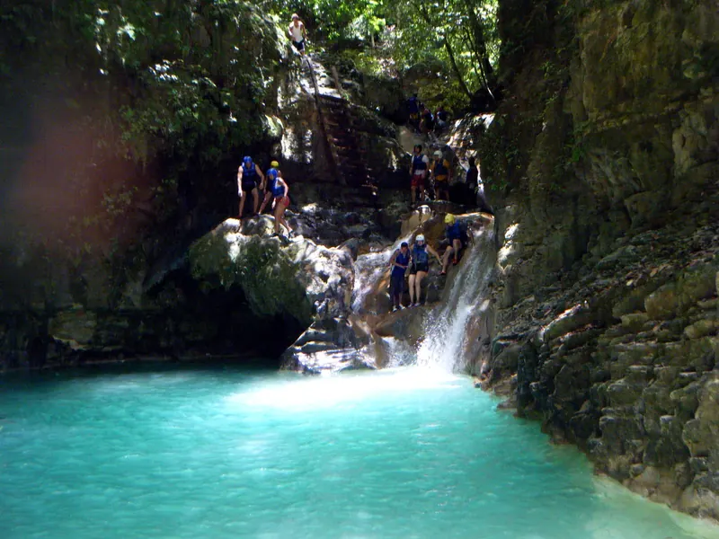 The waterfalls of Damajagua