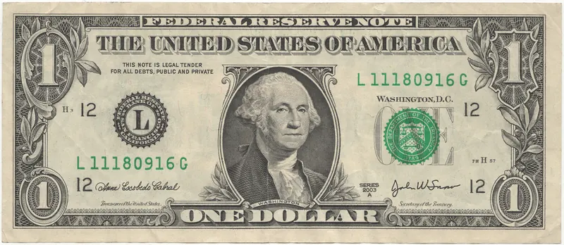 The US dollar bill, the currency of Puerto Rico