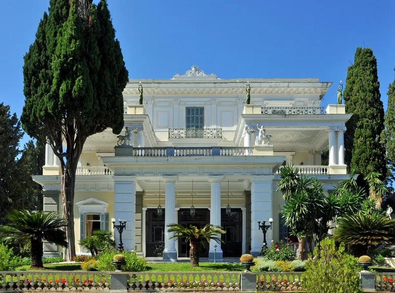 The Achilleion palace above Corfu town