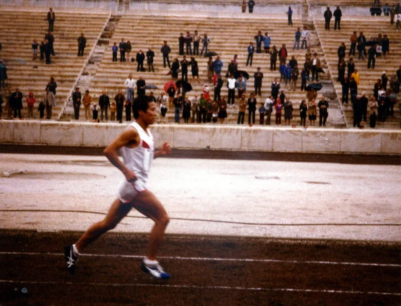 Runners at the Athens Marathon