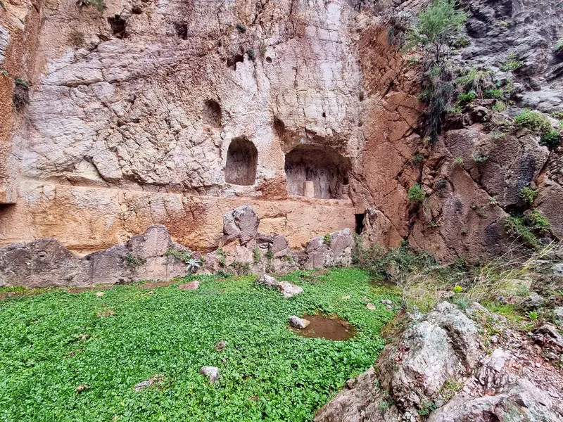 The Roman fountain at the Castalian Spring, Delphi