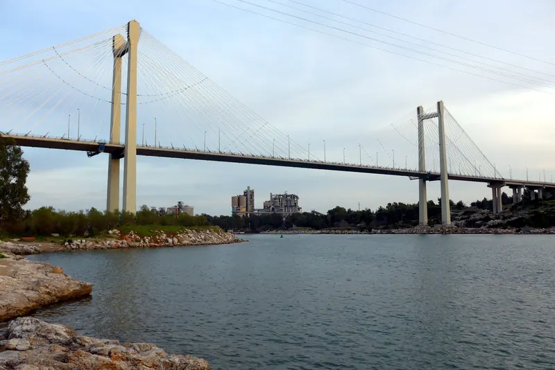 The bridge over the Evripos strait at Chalkida