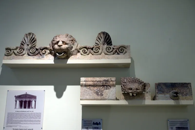 Marble sima fragments in the Delphi Archaeological Museum
