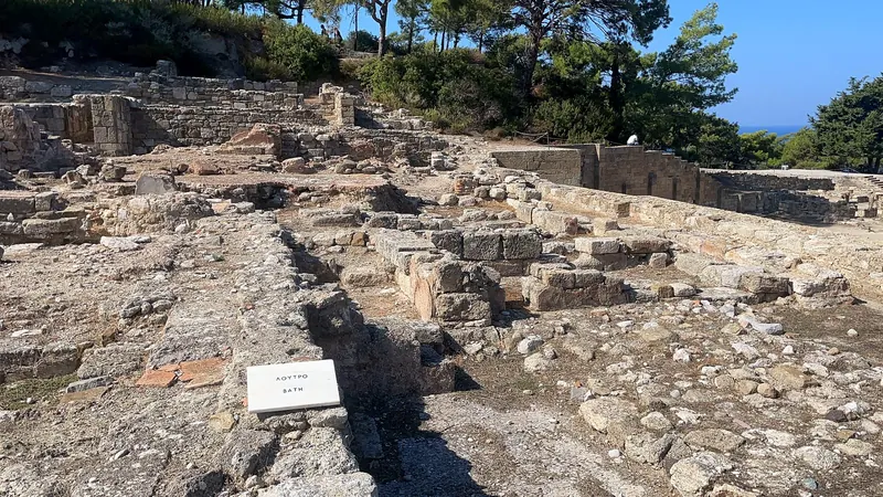 The baths of ancient Kamiros, Rhodes