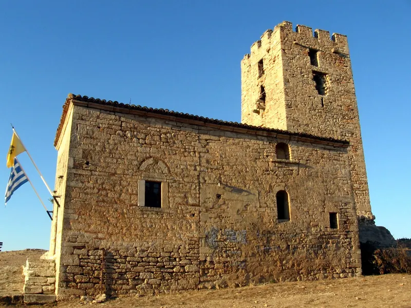 The Byzantine tower at Nea Fokea, Kassandra