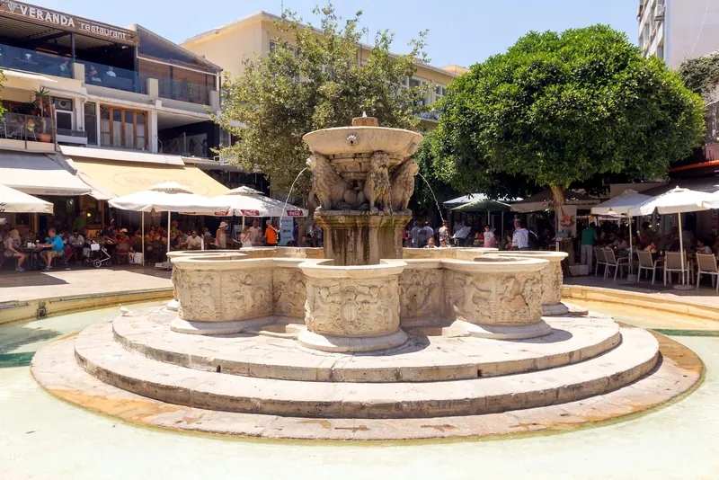 The Morosini Fountain on Lions Square, Heraklion