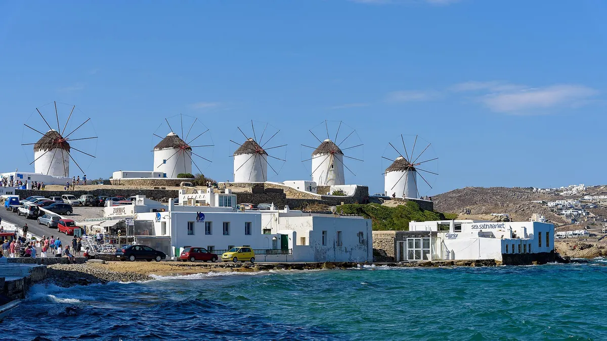 The windmills of Kato Mili, Mykonos