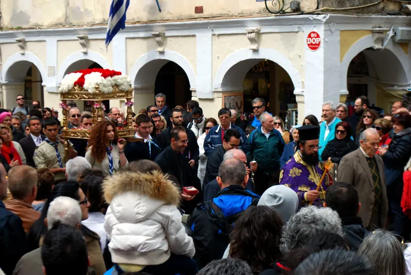 An Orthodox Easter procession in Greece