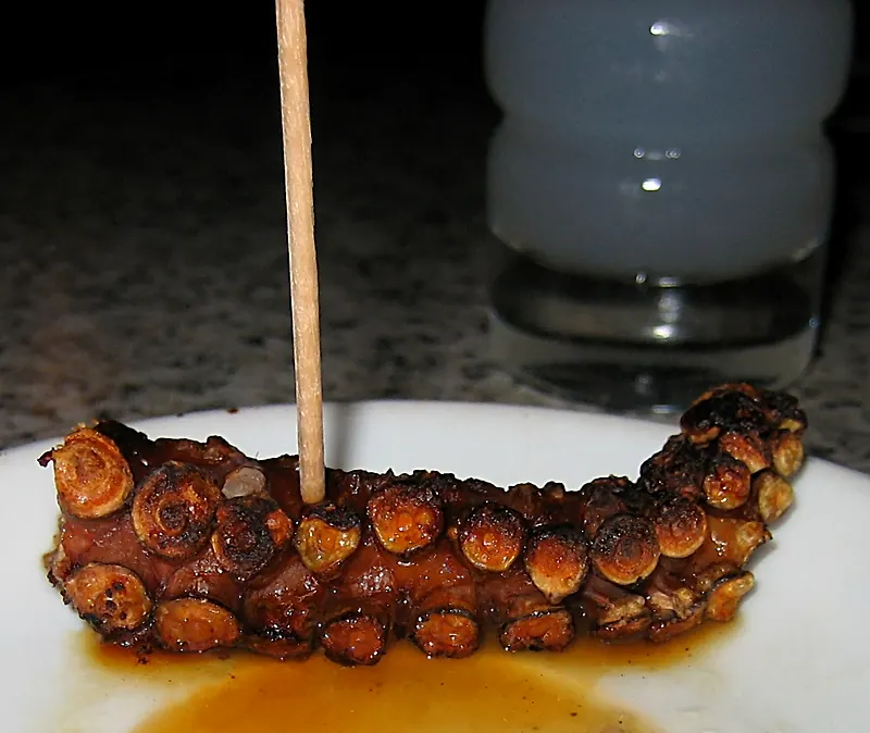 Ouzo and grilled octopus, the classic Greek aperitif