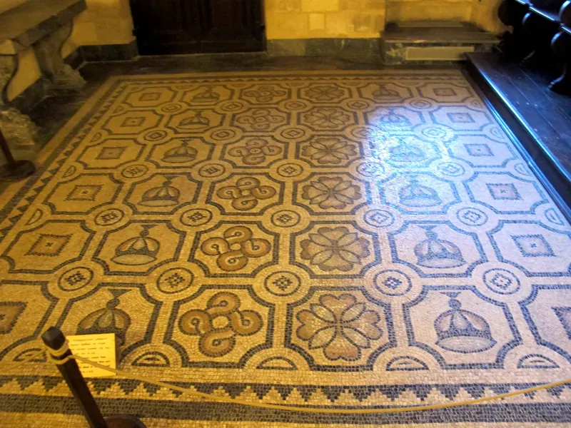 A Byzantine mosaic inside the Palace of the Grand Master, Rhodes