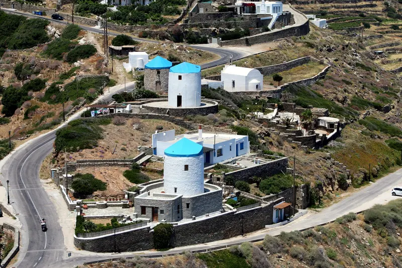 Windmills below Kastro, Sifnos