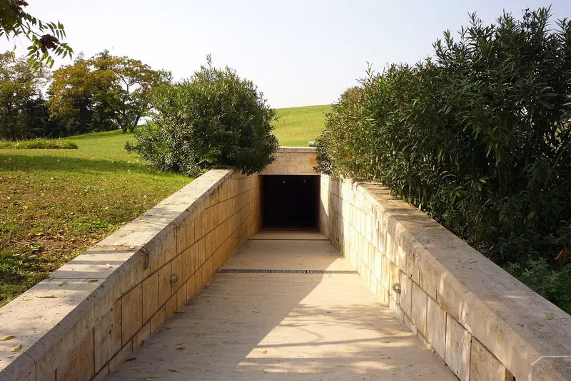 The entrance to the royal tombs at Vergina