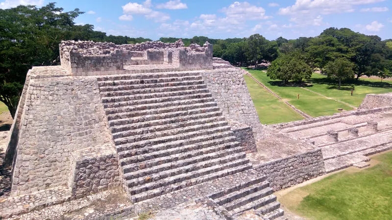 The temples at Edzna, Campeche