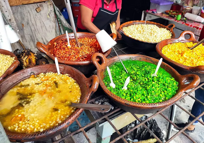 Esquites: street corn in a cup with mayo, cheese and chile
