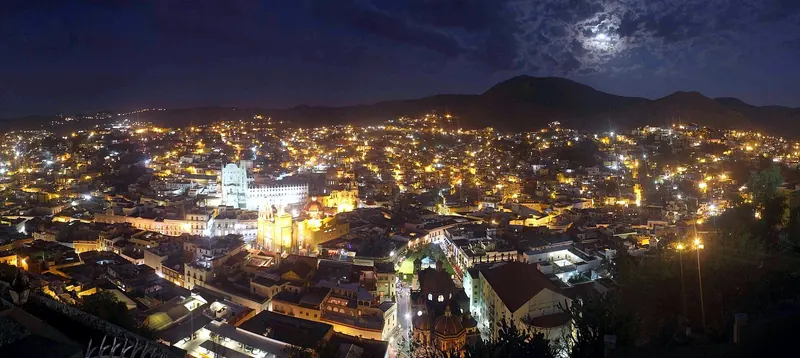 Guanajuato city at night, seen from the hillsides