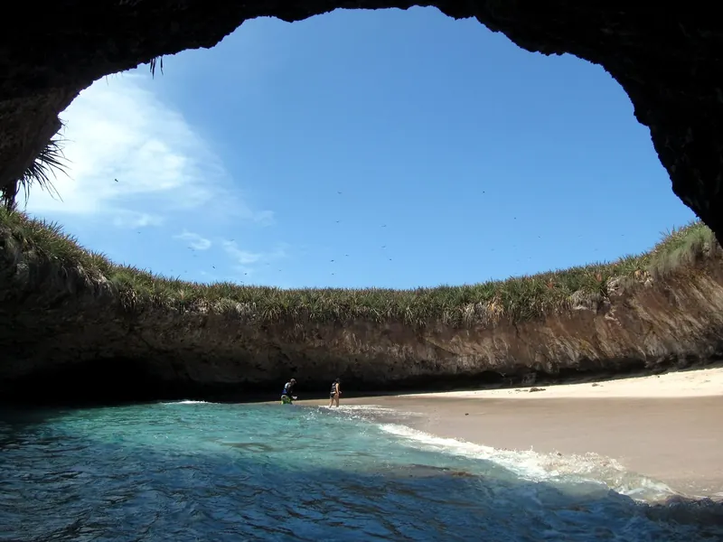 The hidden beach of the Marietas Islands