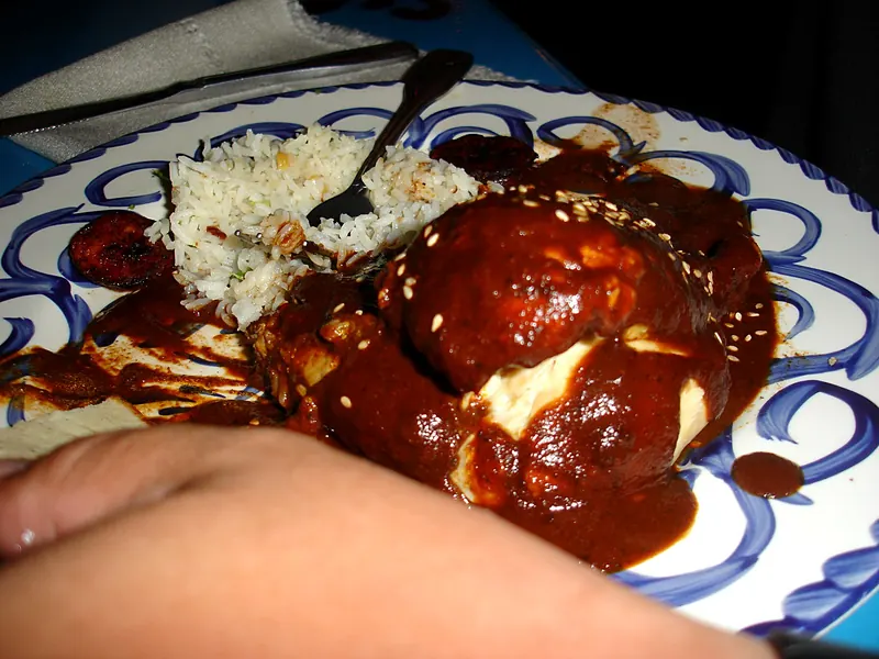 Mole poblano over turkey or chicken