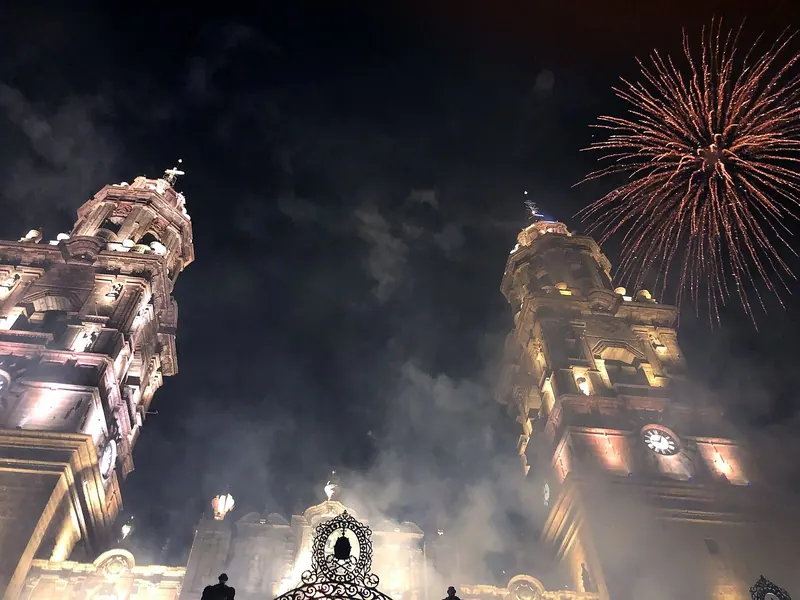 The cathedral of Morelia, Michoacan