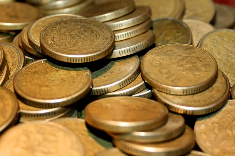 Mexican peso coins