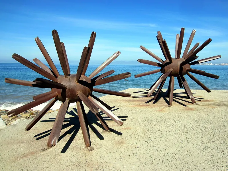 A sculpture on the Malecon boardwalk, Puerto Vallarta