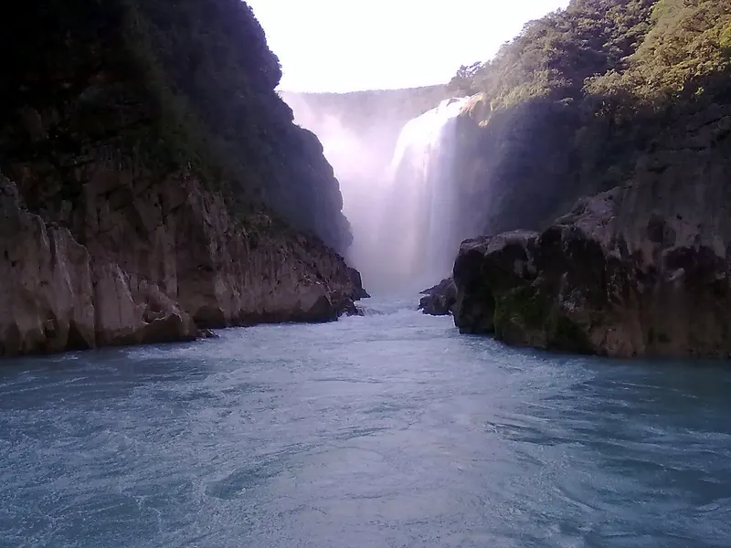 The Tamul waterfall in the Huasteca Potosina