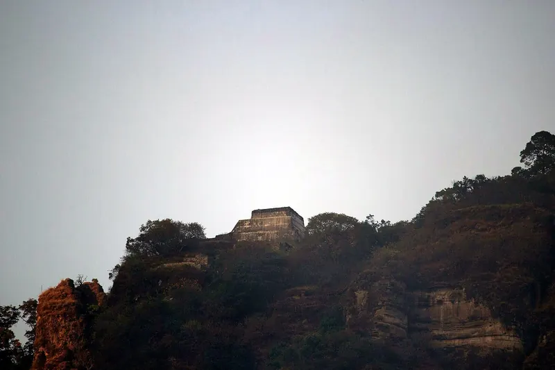 The Tepozteco pyramid above Tepoztlan, Morelos