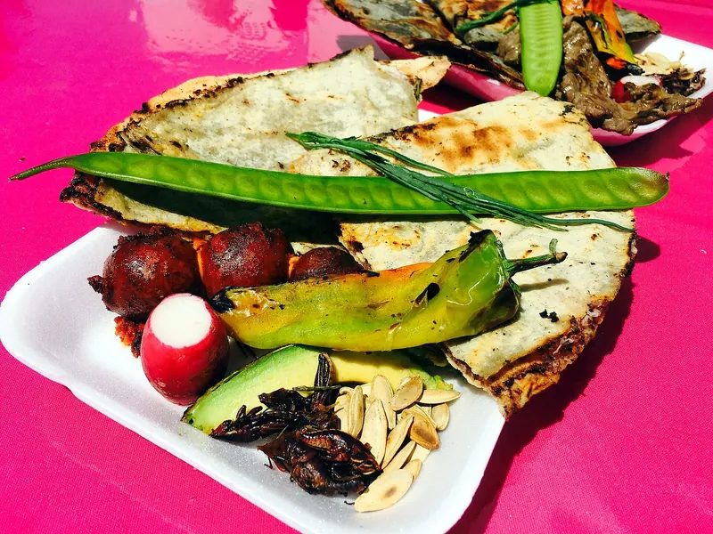 Tlayuda, Oaxaca's giant griddled tortilla
