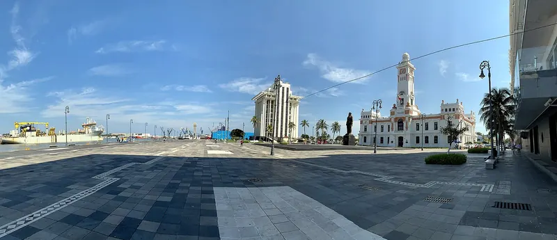 The Malecon of Veracruz port