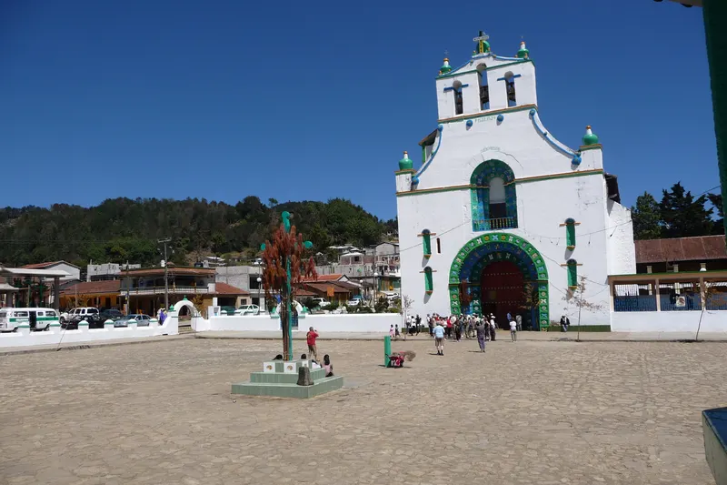 The church portal at Zinacantan, Chiapas