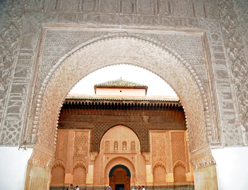 The courtyard of the Ben Youssef Madrasa, Marrakech