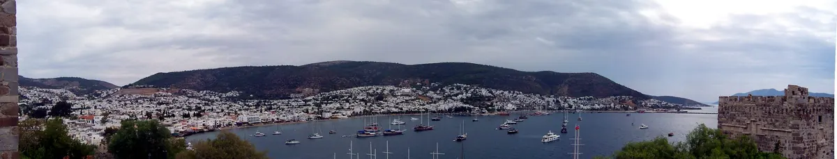 Bodrum harbour and marina from the castle side