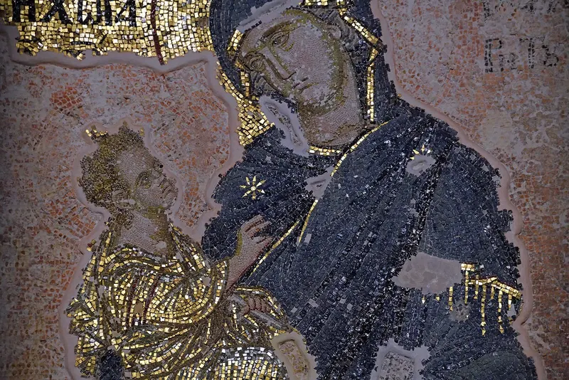 A mosaic of the Theotokos in the Chora Church (Kariye Mosque), Istanbul