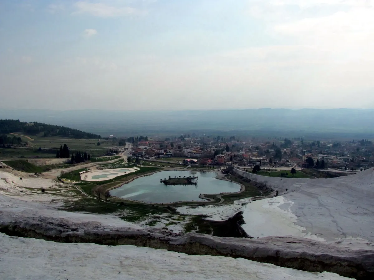 The travertine terraces of Pamukkale
