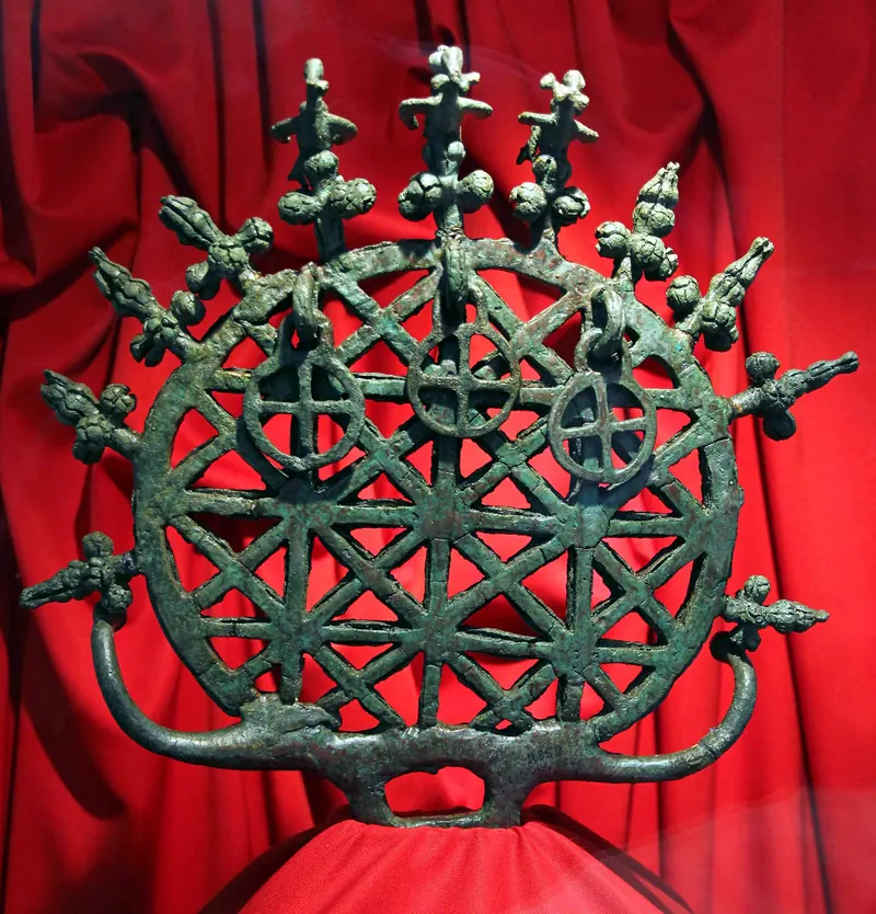 A Hittite sun-disc standard in the Museum of Anatolian Civilizations, Ankara