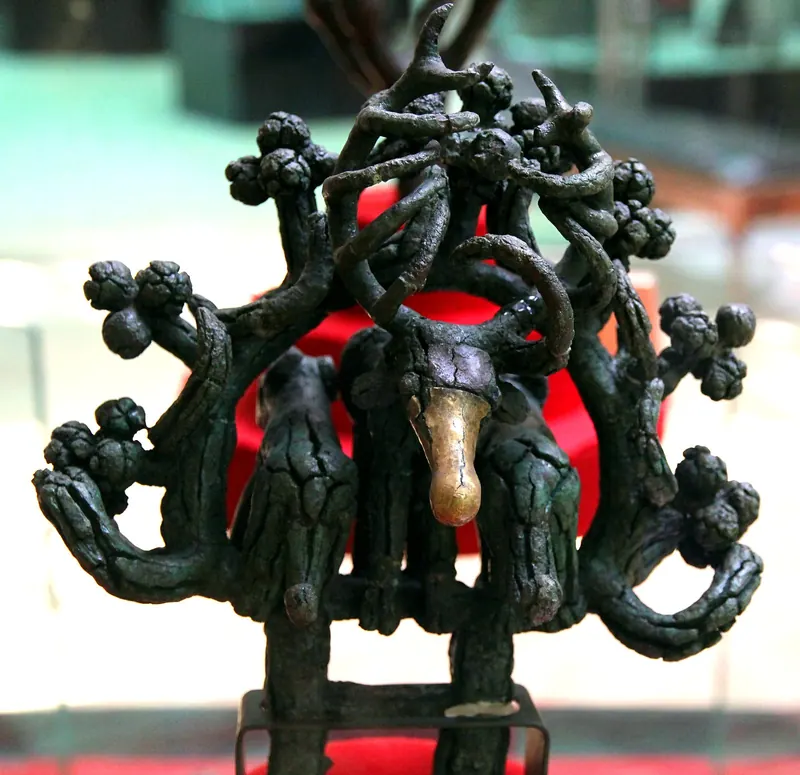 A Hittite bronze standard from Alaca Höyük in the Museum of Anatolian Civilizations, Ankara